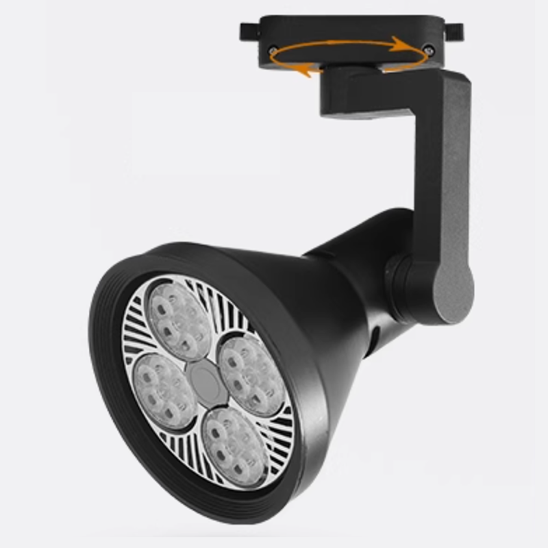 Spotlight  super bright commercial Par30 track light ceiling light rail type background wall LED single light Speaker style Black image2