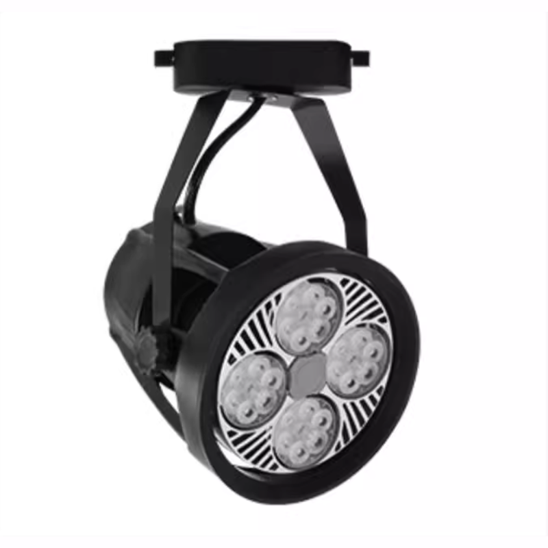 Spotlight  super bright commercial Par30 track light ceiling light rail type background wall LED single light Four Claw Style Black