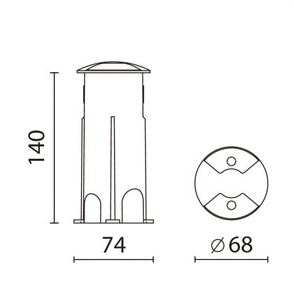 GFN OGA202B IP67 Recessed Ground Light (Stainless steel) image2